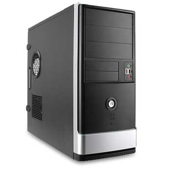 Inwin EA002 Black/ Silver Micro ATX Case with 400W PSU Fitted : image 1