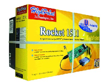 Highpoint Rocket1511 Single channel eSATA adapter + RocketMate 1102 eSATA Compact Disk Enclosure : image 1