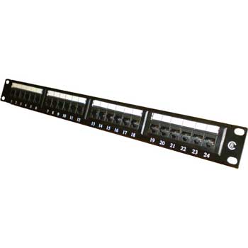 Dynamode 24 Port Patch Panel CAT6E 19" Rackmount 1U : image 1