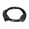 2.5m ScanFX Mains Extension Lead, C19 to C20 Power Cable, Moulded, 16A, Black