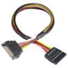 30cm Akasa AK-CBPW04-30 15-pin SATA Power Extension Cable, Male to Female, Black Mesh Sleeve