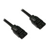 45cm Scan RB-481A, SATA III Extension Cable, Male to Male, Locking Latches, 6Gbps, Black