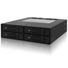 ICY DOCK ToughArmor MB994SP-4S, 4 Bay 2.5" SAS/SATA HDD/SSD Backplane Cage for External 5.25" Bay, Rugged Full Metal
