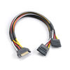 30cm Akasa AK-CBPW05-30 SATA Power Splitter Cable, 1x Male to 2x Female, Braided Sleeve, Black
