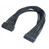 40cm Akasa AK-CBPW06-40BK FLEXA 24-pin PSU Extension Cable, Male to Female, Mesh Sleeve, Black