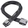 40cm Akasa FLEXA P8 AK-CBPW08-40BK 8-pin (splits 4+4) ATX PSU Extension Cable, Female to Male, Black Braided