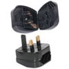 Xclio UK Mains Plug Converter, EU 2-pin to UK 3-pin, 3A, 200W, Black