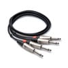 3m Hosa Twin Cable 2x 6.3mm Mono Jack (M) to 2x 6.3mm Mono Jack (M)