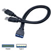 300mm Akasa USB 3.0 Adaptor - Header (Male) to 2x Type A (Male), inc PCI Passthough Bracket