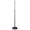 Stagg Straight Microphone floor stand w/heavy solid round black base - BLACK