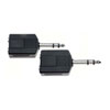 Stagg AC-PMS2PFH Audio Adaptors - 2 pcs x Dual 6.3mm TRS Stereo Jacks (Female) to 6.3mm TRS Stereo Jack (Male)