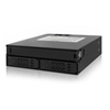 ICY DOCK ToughArmor MB994IPO-3SB, 2 Bay 2.5" SAS/SATA HDD & SSD Backplane Cage, Full Metal, Rugged, Anti Vibration
