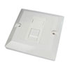 Scan Single Gang Single Port Cat 6 Faceplate - 1 x Module + Blanks Included