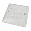 Scan Single Gang Dual Port Cat 6 Faceplate - 2 x Modules Included