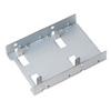 Silverstone SDP08-Lite, 3.5" to 2x 2.5" Bay Converter for HDD/SSD, Silver