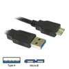 75cm Scan Micro USB 3.0 Cable - Type A (Male) to Micro B (Male), Black