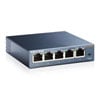5-Port TP-LINK SG105 Gigabit Network Switch, Supports QoS + IGMP Snooping, Wall Mountable, Fanless, Plug & Play, Steel