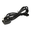 1.8m Scan Power Cable, Kettle Lead Black Power Cord, Moulded, 5A, A.S.T.A Approved, Black
