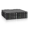 ICY DOCK ToughArmor MB998SP-B, 8 Bay 2.5" SATA HDD/SSD Backplane Cage for External 5.25" Bay, Rugged Full Metal