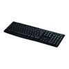Logitech K270 Wireless Keyboard 2.4GHz with Unifying USB Receiver Black