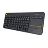 Logitech K400 Plus Wireless Touch Keyboard, Integrated Touchpad, 10m range, Media Keyboard Black