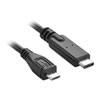 2m Xclio USB-C to USB 2.0 Micro USB Adaptor Cable, USB C (male) - Micro USB (male), 480Mbps, Black