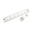 5m Scan RB-05M06SPD 6 Gang Extension Lead, Surge Protection, 13A, White