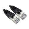 0.25m Xclio CAT6A Gigabit Patch Lead Cable, Snagless, Black, 600Mhz, 4x 26 AWG