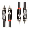 1.5m Roland Dual RCA Phono-RCA Phono Connectors, Multi-strand, Black Series ,