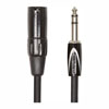 1.5m Roland XLR (M) to 6.3mm (1/4") TRS Stereo Jack , Multi-strand,  Black Series