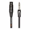 1.5m Roland 6.3mm (1/4") TRS Stereo Jack to XLR (F) Cable, Multi-Strand, Black Series