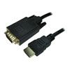1M Scan HDMI (Male) to VGA (Male) Display Cable, Up to 1920x1080 @ 60hz, Gold Connectors, Black