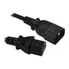 1m Scan Mains Extension Cable, IEC C13 - IEC C14, (Male to Female), Moulded, 10A, Black