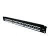 24 Port 1U Xclio CAT6 Shielded Patch Panel In Line Keystone Jack Coupler