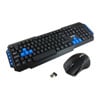 Xclio WS-880R Wireless Gaming Keyboard and 3 Button Mouse 2.4GHz with Nano USB Blue/Black