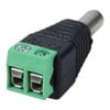 Xclio Male 12V DC Adapter, Male Power Plug to Balun Connector  CCTV