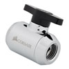 Corsair Hydro X Series XF Ball Valve, Chrome, Brass, G1/4" BSPP, with Two-Stage Seal, for Custom Water Cooling Loops
