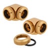 2x CORSAIR 14mm OD Hydro X Series XF Hardline 90° Compression Fittings, Gold, Brass, Changes Direction of Tube Runs