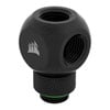 CORSAIR Hydro X Series XF Rotary Y-Splitter, Black, Brass, G1/4" BSPP, Easily Add Y Splits toCustomWaterCoolingLoops