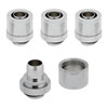 4x Corsair 10/13mm ID/OD Hydro X Series XF Softline Compression Fittings, Chrome, Brass, G1/4" BSPP,for Custom Loops
