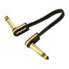 EBS PG-10 Premium Gold Patch Cable Flat 10cm, Die Cast Welded Zinc Contact Housing, Gold Plated Connectors and Housing