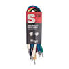 30cm - Stagg Mini Jack Patch Leads x6  - 3.5mm Mono