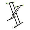 Gravity KSX 2 Double X-Form Keyboard Stand Keyboard Stand with Varifoot Levelling, Reinforced Connection Points