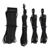 Corsair Premium Individually Sleeved PSU Cables Starter Kit, Type4 Gen4, Black, Mesh Paracord, In-Line Capacitors