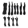 Corsair Premium Individually Sleeved PSU Cables Pro Kit, Type4 Gen4, Black, Mesh Paracord, In-Line Capacitors