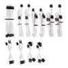 Corsair Premium Individually Sleeved PSU Cables Pro Kit, Type4 Gen4, White, Mesh Paracord, In-Line Capacitors