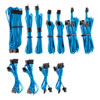 Corsair Premium Individually Sleeved PSU Cables Pro Kit, Type4 Gen4, Blue, Mesh Paracord, In-Line Capacitors