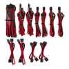Corsair Premium Individually Sleeved PSU Cables Pro Kit, Type4 Gen4, Red & Black, Mesh Paracord, In-Line Capacitors