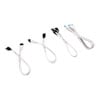 30cm CORSAIR Premium Sleeved Front Panel Extension Kit, White, Mesh Paracord Sleeve, Inc. I/O, USB, & HD Audio Cables