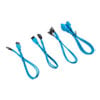 30cm CORSAIR Premium Sleeved Front Panel Extension Kit, Blue, Mesh Paracord Sleeve, Inc. I/O, USB, & HD Audio Cables